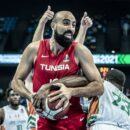 Ben Romdhane (Unisie) lors de la finale de l'Afrobasket 2021 à Kigali (Rwanda).