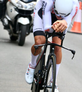 Un cycliste lors d'un Tour de France.