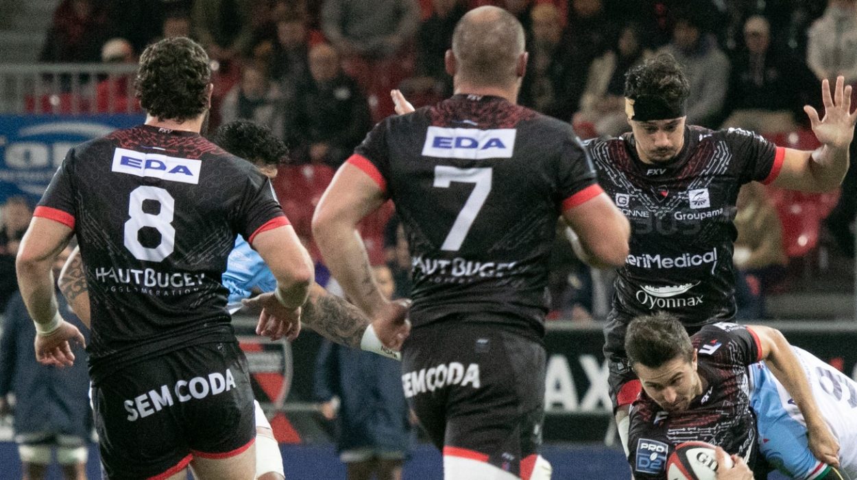 Des joueurs d'Oyonnax.