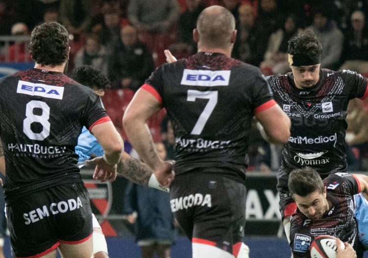 Des joueurs d'Oyonnax.