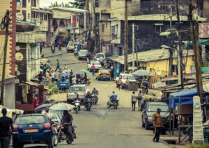 Dans les rues de Douala, au Cameroun.