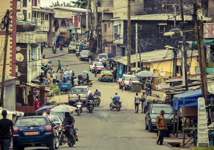 Dans les rues de Douala, au Cameroun.