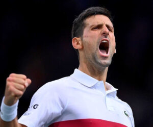 Novak Djokovic à l'Accor Arena à Paris en novembre 2021.