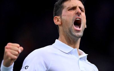 Novak Djokovic à l'Accor Arena à Paris en novembre 2021.
