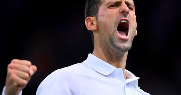 Novak Djokovic à l'Accor Arena à Paris en novembre 2021.