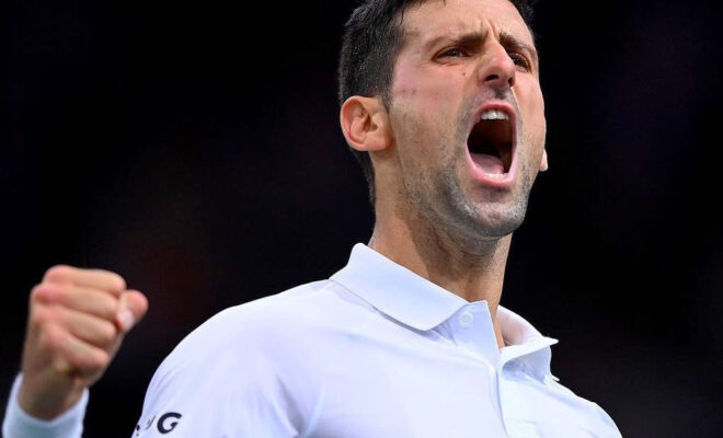 Novak Djokovic à l'Accor Arena à Paris en novembre 2021.