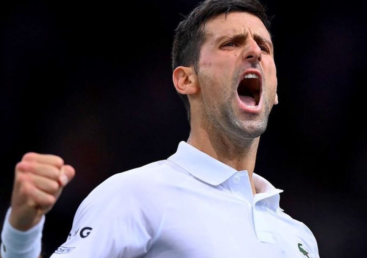 Novak Djokovic à l'Accor Arena à Paris en novembre 2021.