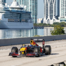 Une monoplace s'essayant sur le circuit de Miami.