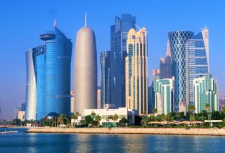 Des gratte-ciels à Doha, au Qatar.