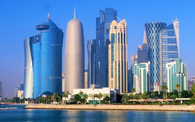Des gratte-ciels à Doha, au Qatar.