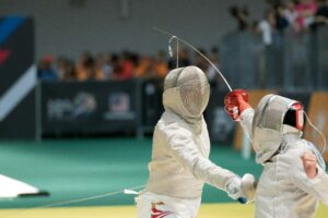 Une épreuve de sabre.