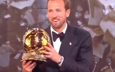 Harry Kane, lors de la remise de son Ballon d'Or