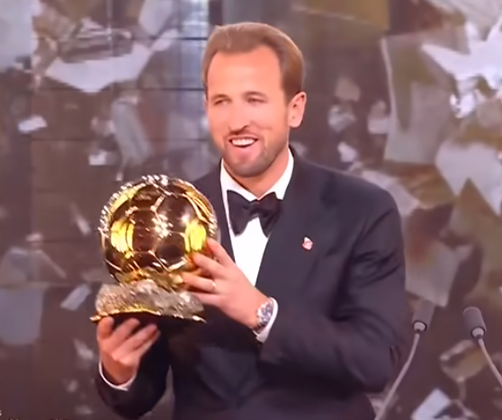 Harry Kane, lors de la remise de son Ballon d'Or